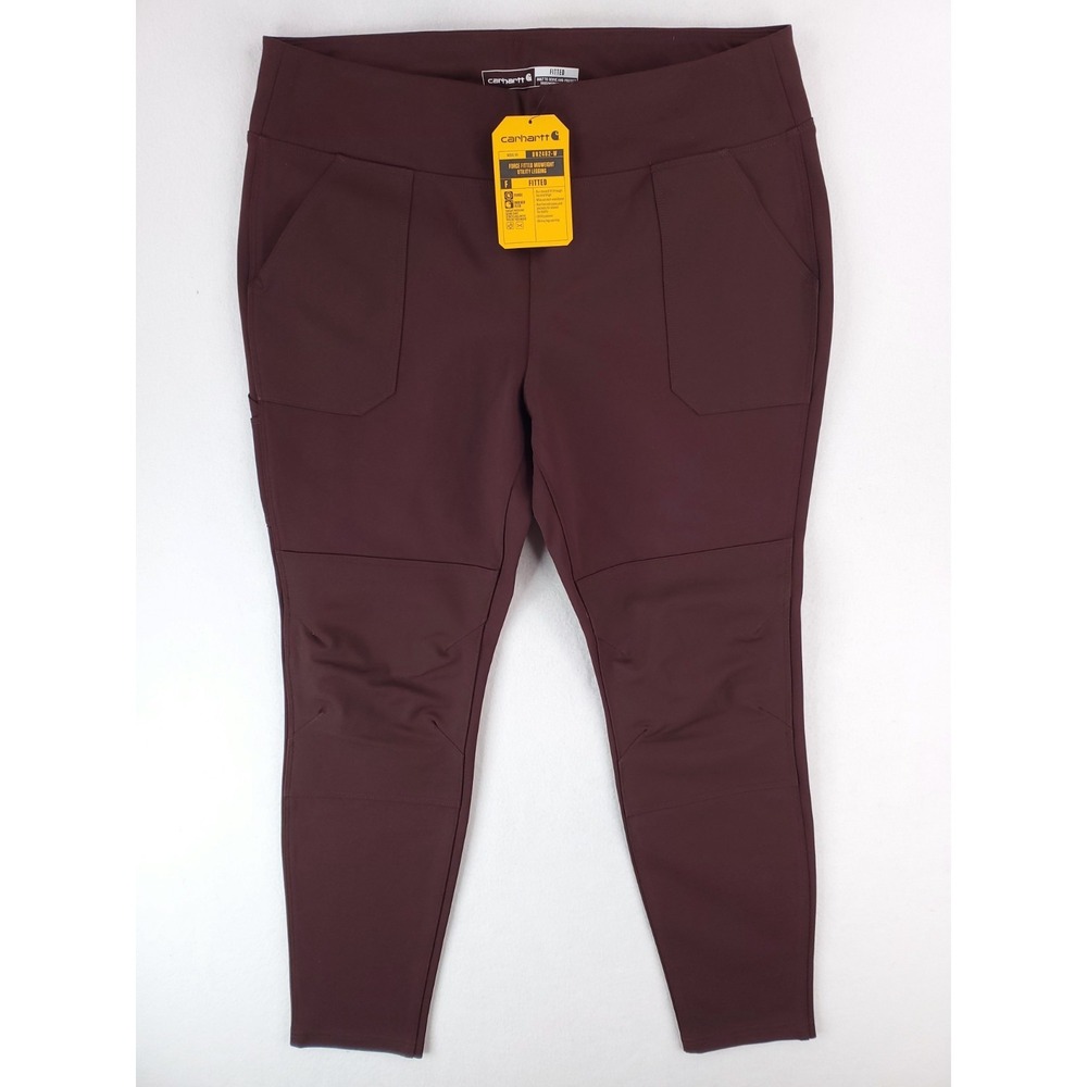 Carhartt Force Utility Legging Womens XL Burgundy BN2482-W Rugged Flex Work Pant